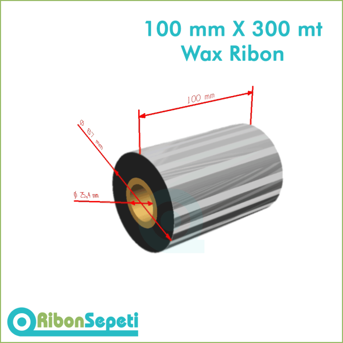 100 mm X 300 mt Wax Ribon Fiyatı (Online Satın Al)