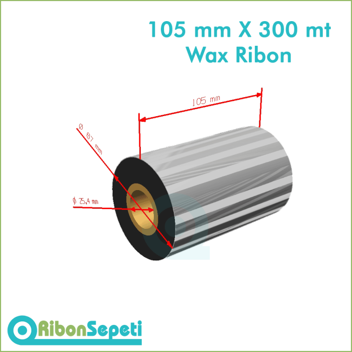 105 mm X 300 mt Wax Ribon Fiyatı (Online Satın Al)