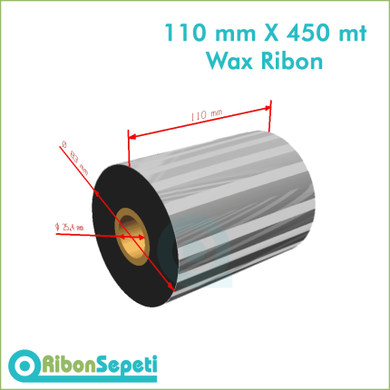 110 mm X 450 mt Wax Ribon (Online Satın Al)