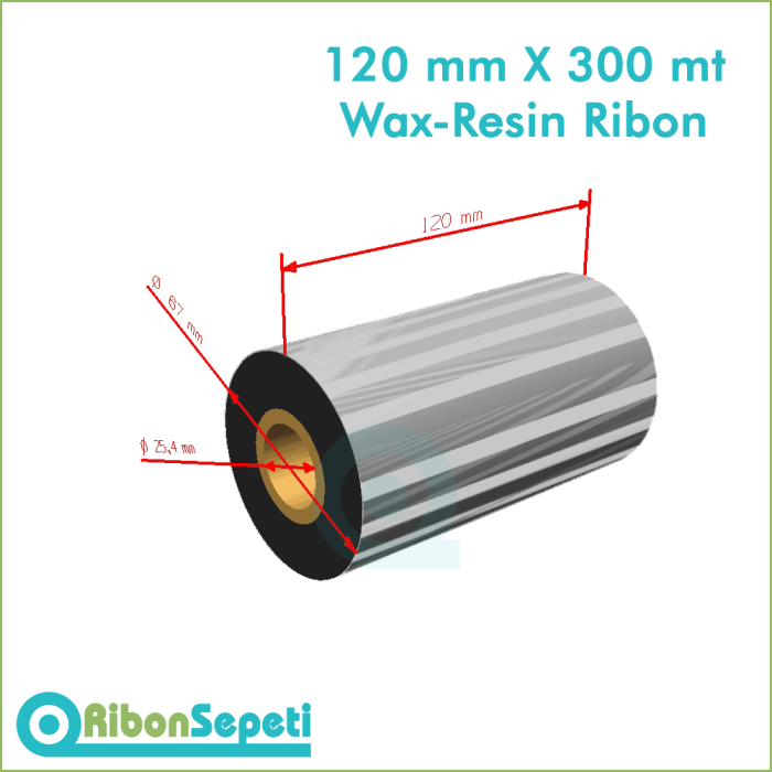 120 mm X 300 mt Wax-Resin Ribon Fiyatı (Online Satın Al)