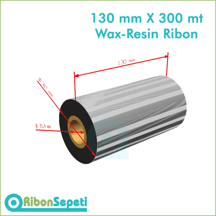 130 mm X 300 mt Wax-Resin Ribon Fiyatı (Online Satın Al)
