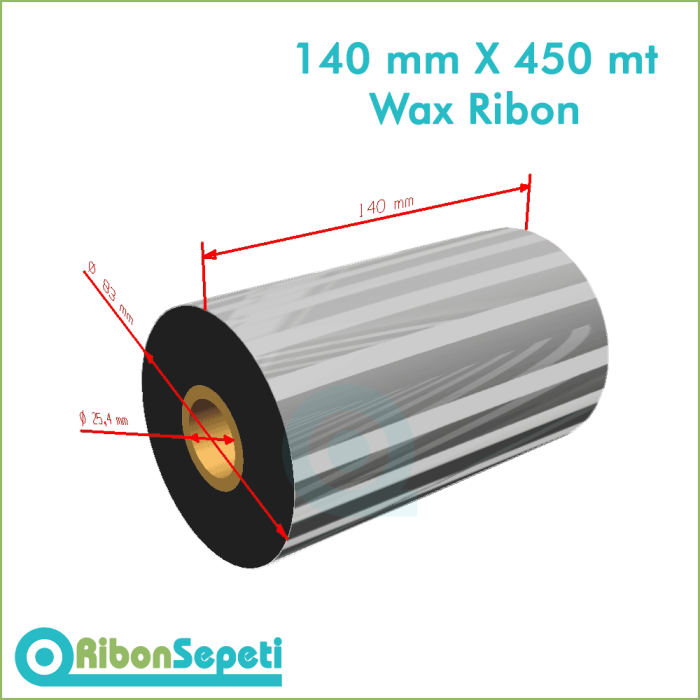 140 mm X 450 mt Wax Ribon (Online Satın Al)
