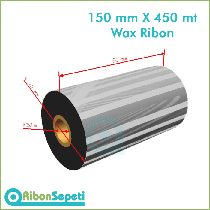 150 mm X 450 mt Wax Ribon (Online Satın Al)