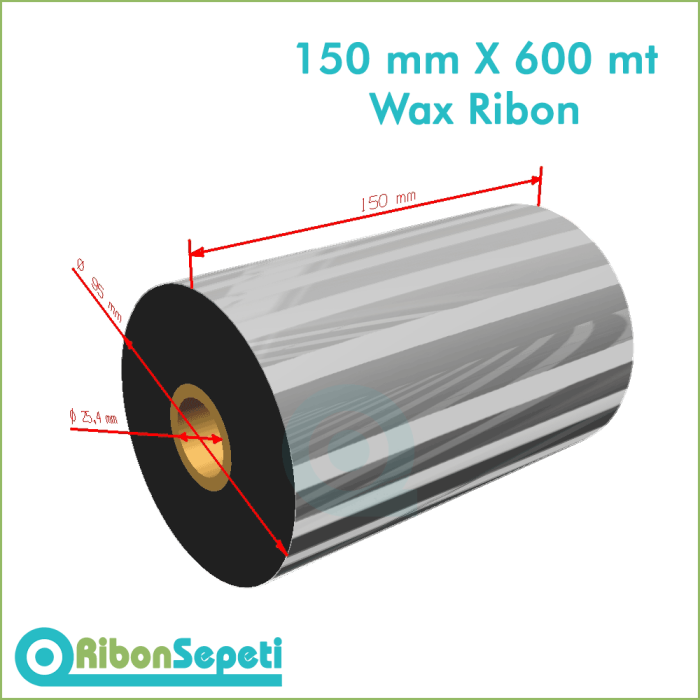 150 mm X 600 mt Wax Ribon (Online Satın Al)