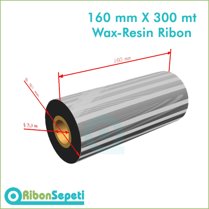 160 mm X 300 mt Wax-Resin Ribon Fiyatı (Online Satın Al)