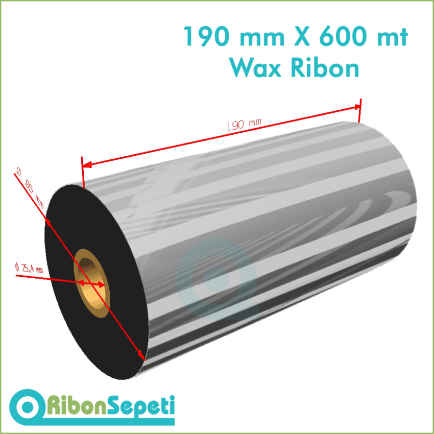 190 mm X 600 mt Wax Ribon (Online Satın Al)