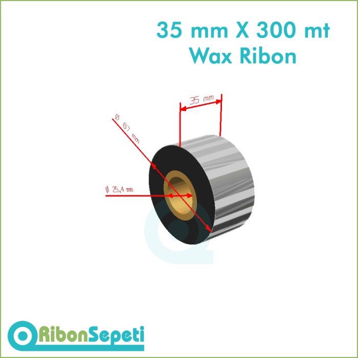 35 mm X 300 mt Wax Ribon Fiyatı (Online Satın Al)
