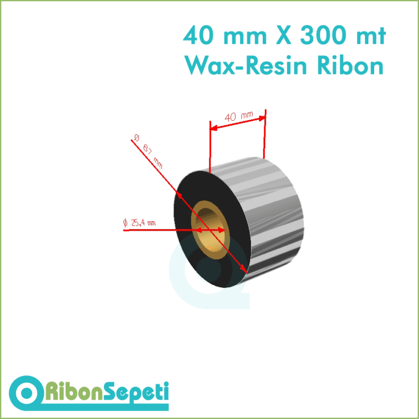 40 mm X 300 mt Wax-Resin Ribon Fiyatı (Online Satın Al)