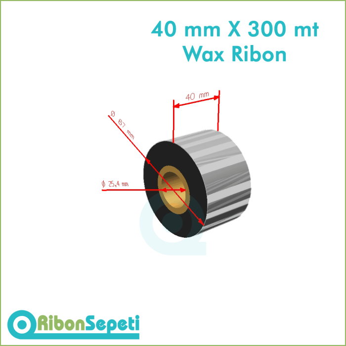 40 mm X 300 mt Wax Ribon Fiyatı (Online Satın Al)