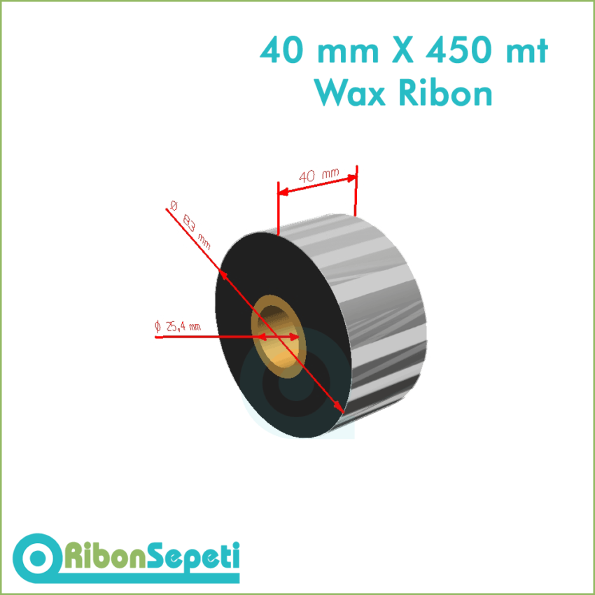 40 mm X 450 mt Wax Ribon (Online Satın Al)