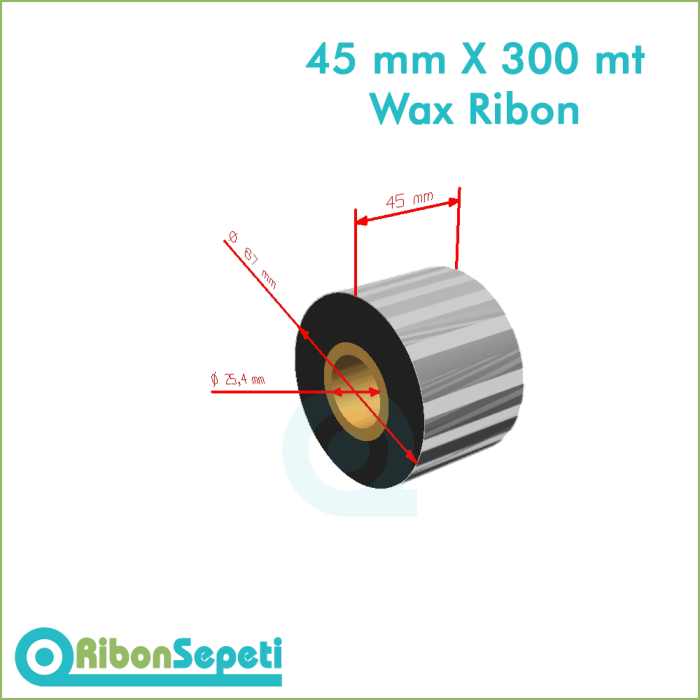 45 mm X 300 mt Wax Ribon Fiyatı (Online Satın Al)