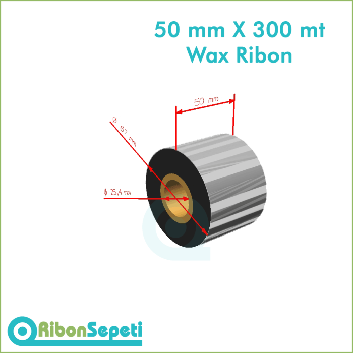 50 mm X 300 mt Wax Ribon Fiyatı (Online Satın Al)