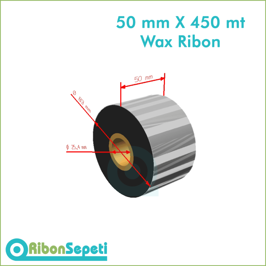 50 mm X 450 mt Wax Ribon (Online Satın Al)