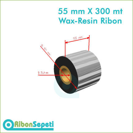 55 mm X 300 mt Wax-Resin Ribon Fiyatı (Online Satın Al)