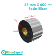 55 mm X 600 mt Resin Ribon