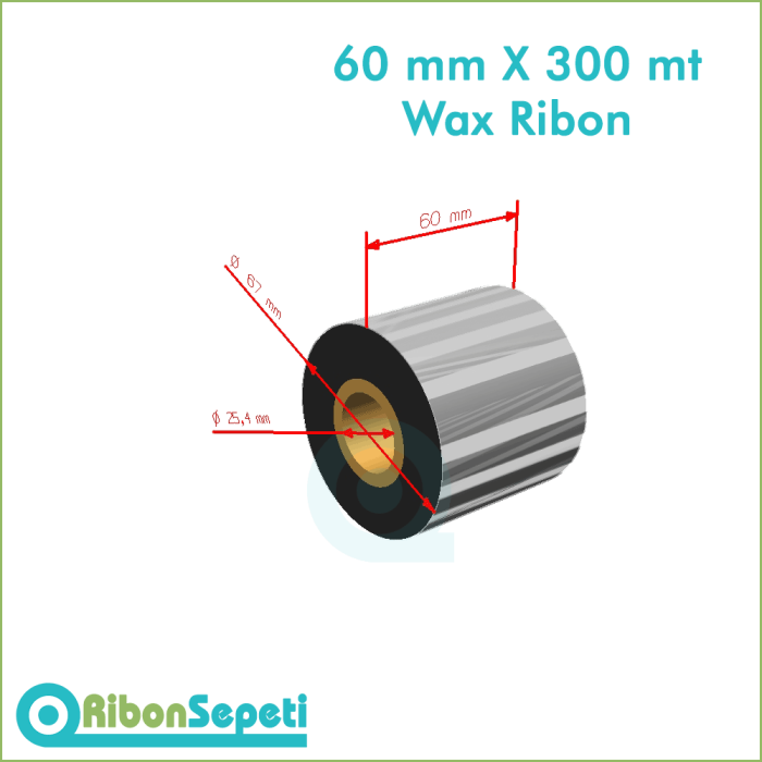 60 mm X 300 mt Wax Ribon Fiyatı (Online Satın Al)