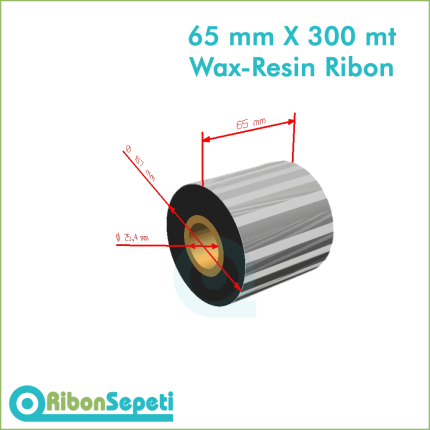 65 mm X 300 mt Wax-Resin Ribon Fiyatı (Online Satın Al)