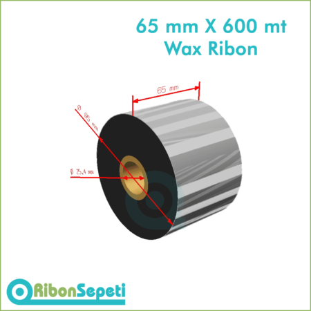 65 mm X 600 mt Wax Ribon (Online Satın Al)