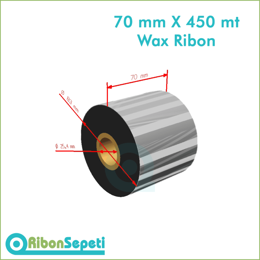70 mm X 450 mt Wax Ribon (Online Satın Al)