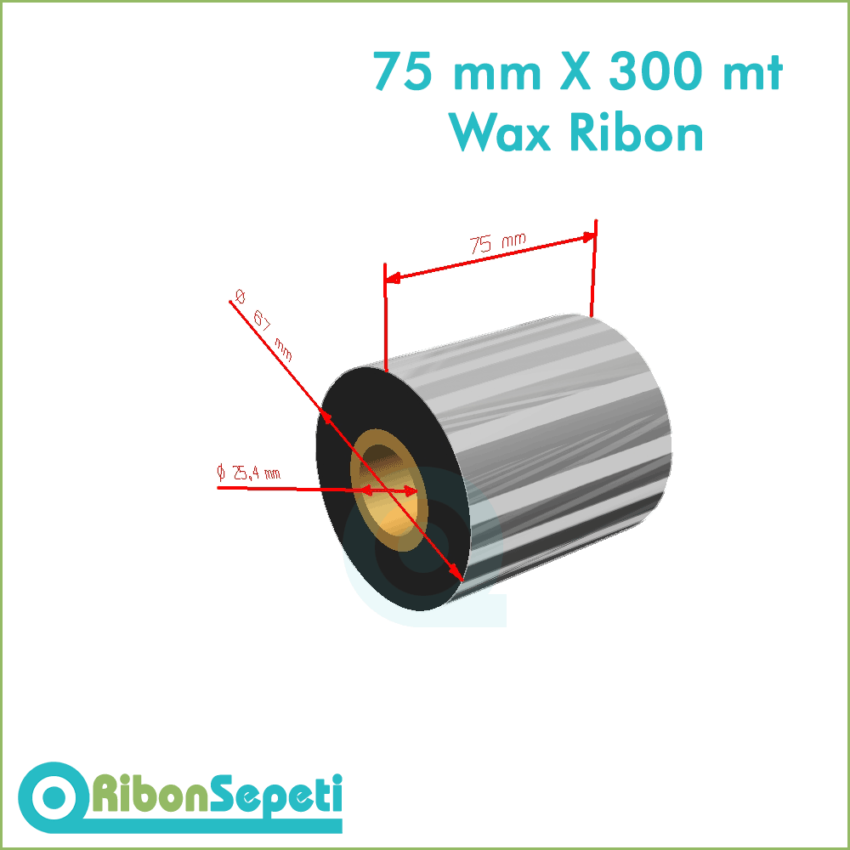 75 mm X 300 mt Wax Ribon Fiyatı (Online Satın Al)