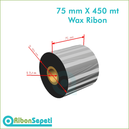 75 mm X 450 mt Wax Ribon (Online Satın Al)