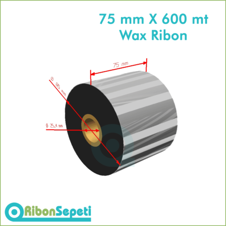 75 mm X 600 mt Wax Ribon (Online Satın Al)
