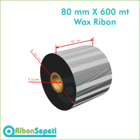 80 mm X 600 mt Wax Ribon (Online Satın Al)