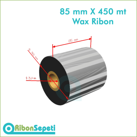 85 mm X 450 mt Wax Ribon (Online Satın Al)