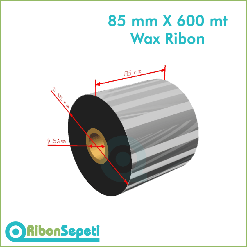 85 mm X 600 mt Wax Ribon (Online Satın Al)