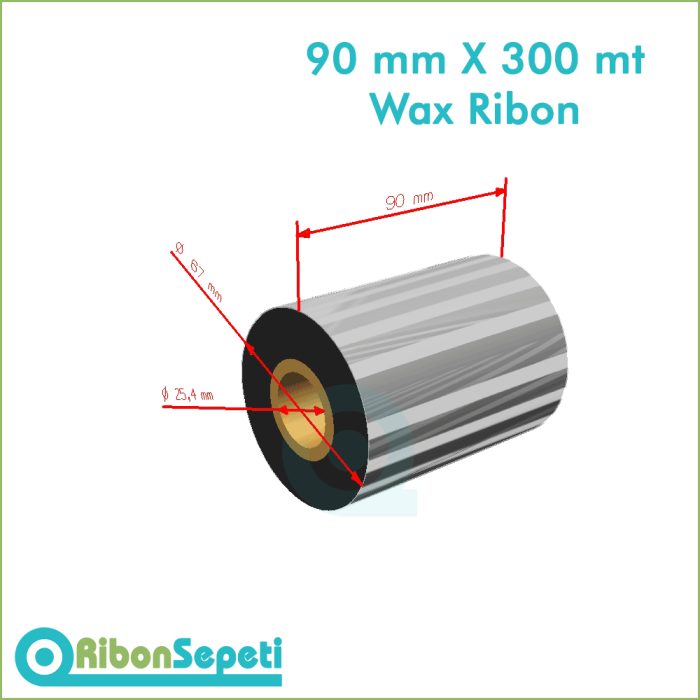 90 mm X 300 mt Wax Ribon Fiyatı (Online Satın Al)