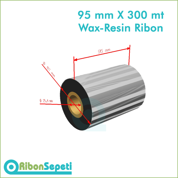 95 mm X 300 mt Wax-Resin Ribon Fiyatı (Online Satın Al)