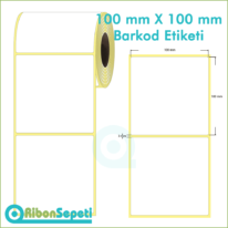 100x100 mm Boş (Beyaz) Etiket