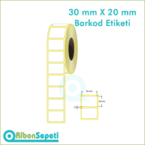 30x20 mm Boş (Beyaz) Etiket
