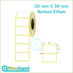 50x30 mm Boş (Beyaz) Etiket
