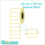 60x20 mm Boş (Beyaz) Etiket