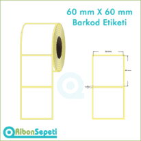 60x60 mm Boş (Beyaz) Etiket