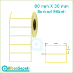 80x30 mm Boş (Beyaz) Etiket