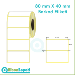 80x40 mm Boş (Beyaz) Etiket