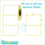 90x60 mm Boş (Beyaz) Etiket