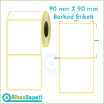 90x90 mm Boş (Beyaz) Etiket