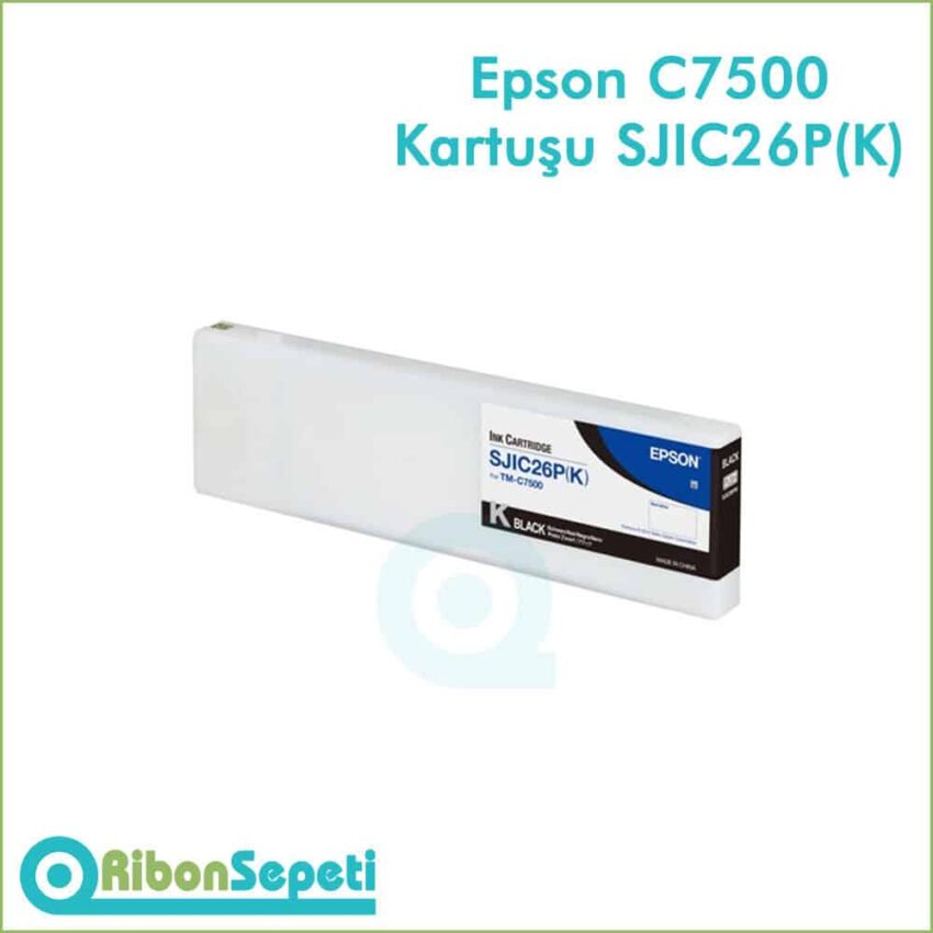 Epson Colorworks TM-C7500 Siyah Renk Kartuşu SJIC26P(K)
