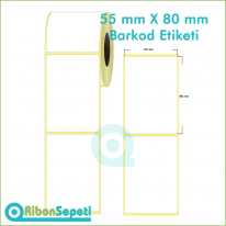 55x80 mm Boş (Beyaz) Etiket