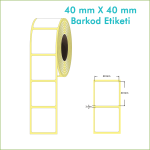 40x40 mm Boş (Beyaz, Hazır Sticker) Etiket