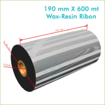 190 mm X 600 mt Wax-Resin Ribon