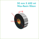 30 mm X 600 mt Wax-Resin Ribon