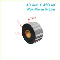 40 mm X 450 mt Wax-Resin Ribon