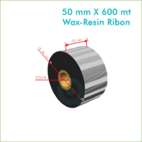 50 mm X 600 mt Wax-Resin Ribon