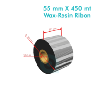 55 mm X 450 mt Wax-Resin Ribon