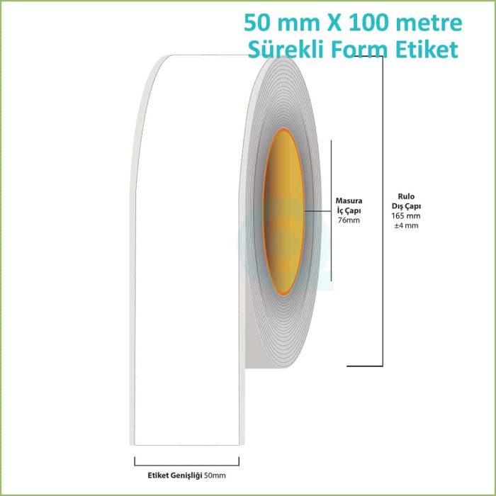 50 mm X 100 metre sürekli form Epson etiket fiyatı