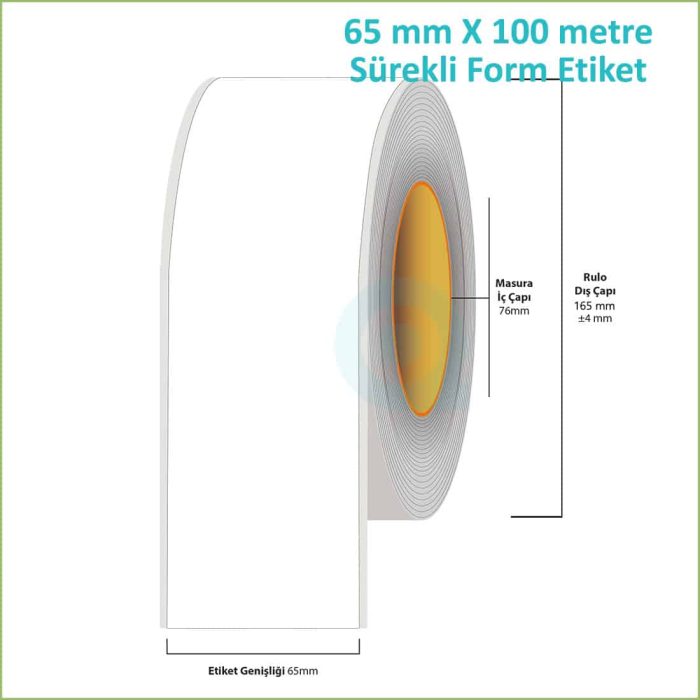 65 mm X 100 metre sürekli form Epson etiket fiyatı
